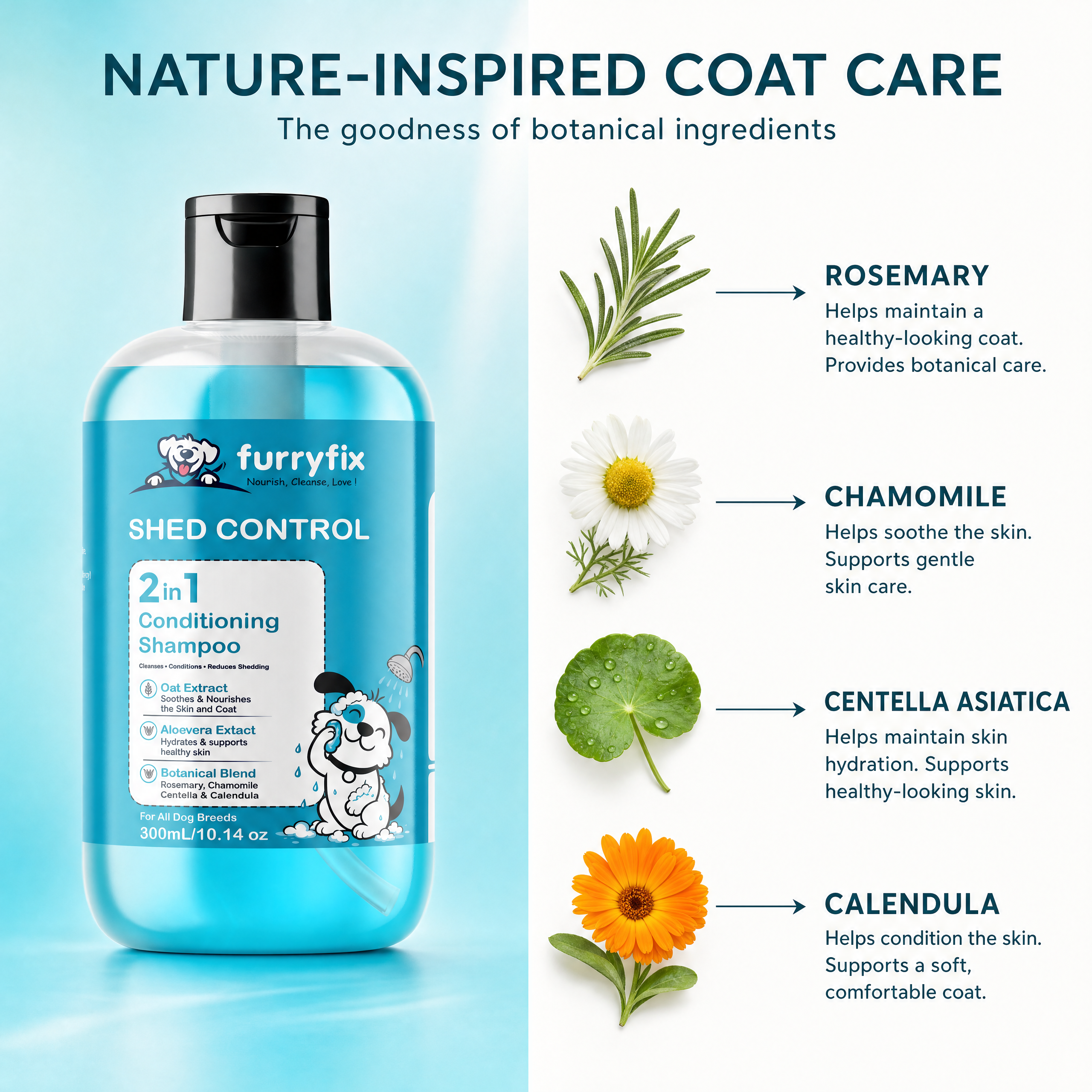 FurryFix Shed Control 2-in-1 Conditioning Shampoo, 300 mL, image 5 of 7