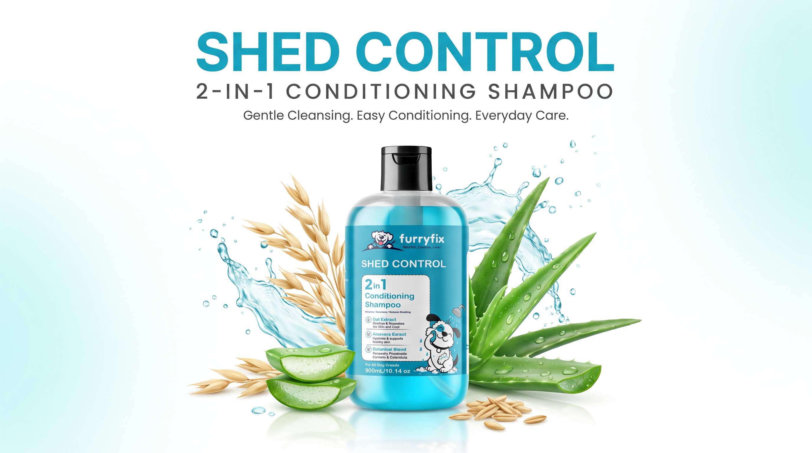 FurryFix Shed Control shampoo details, image 1 of 7