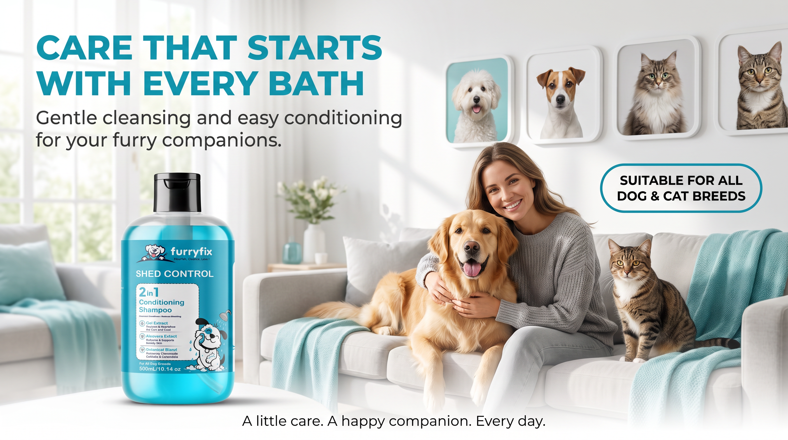 FurryFix Shed Control shampoo details, image 2 of 7