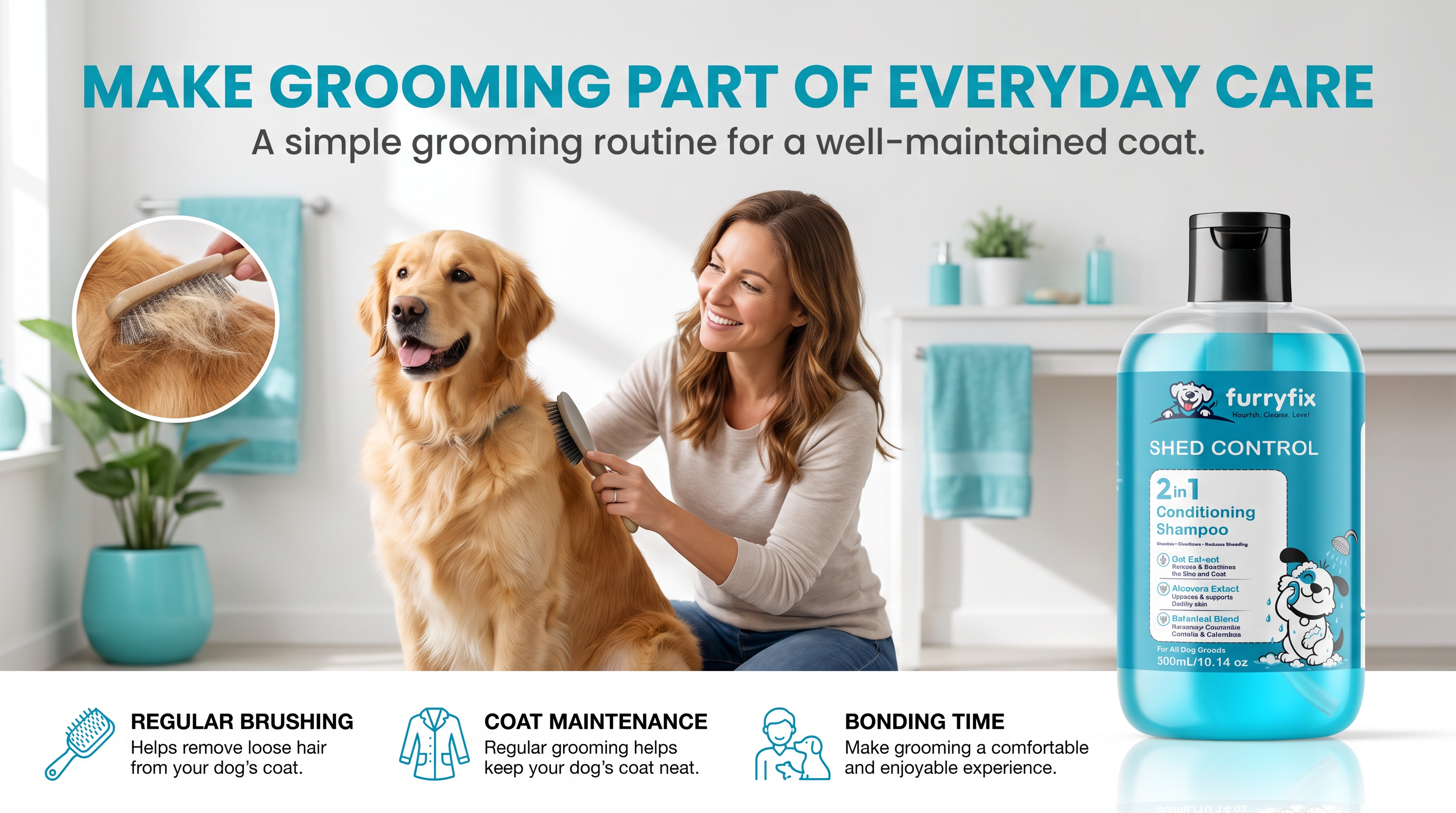 FurryFix Shed Control shampoo details, image 4 of 7