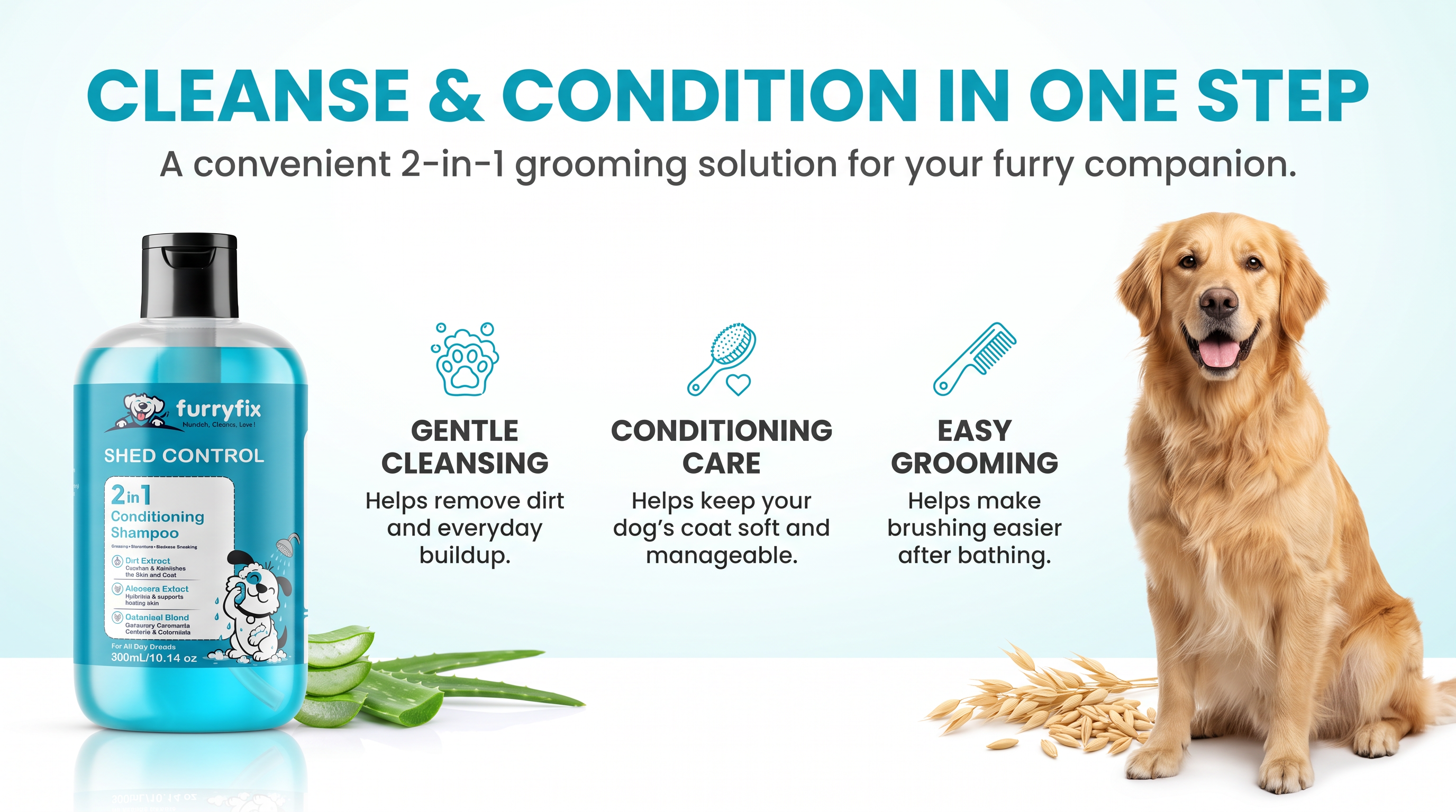 FurryFix Shed Control shampoo details, image 7 of 7